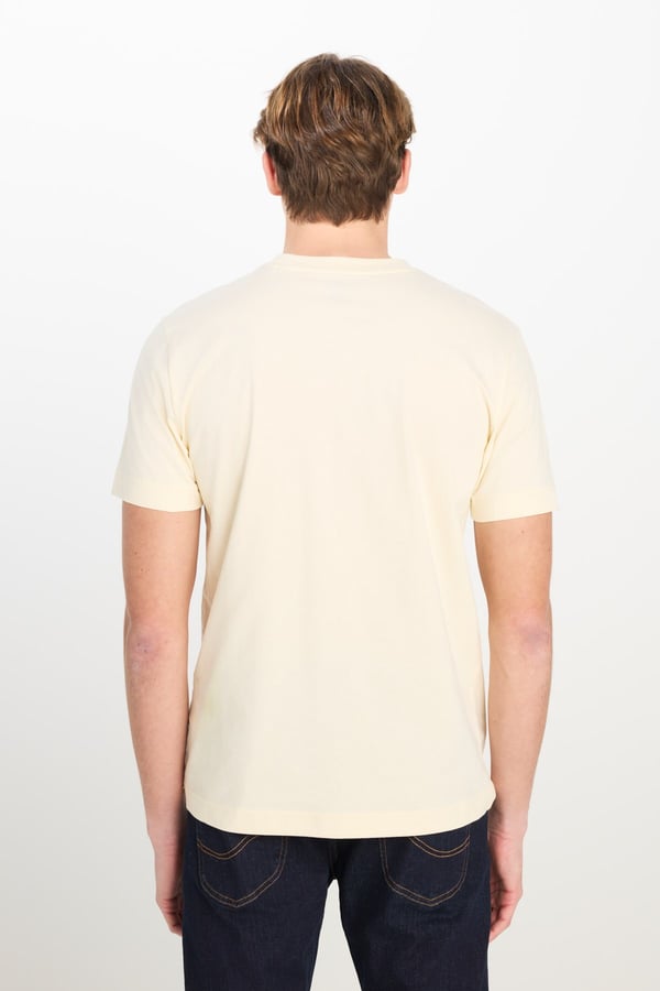 Lee Bisiklet Yaka T-shirt Beyaz Erkek T-Shirt