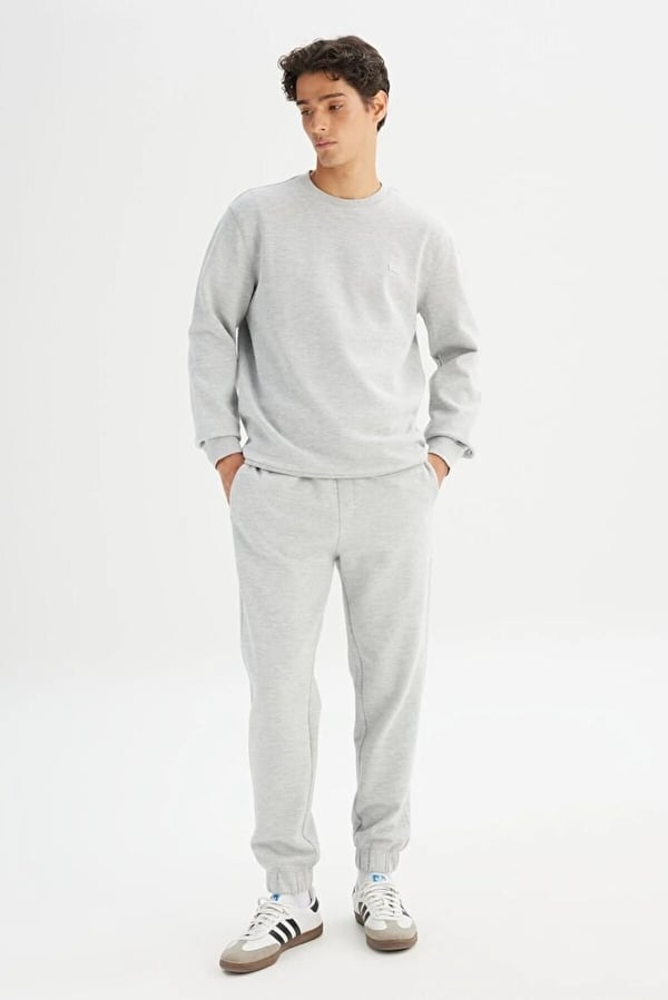 Lee Erkek Baskılı Sweatshirt Gri Erkek Sweatshirt