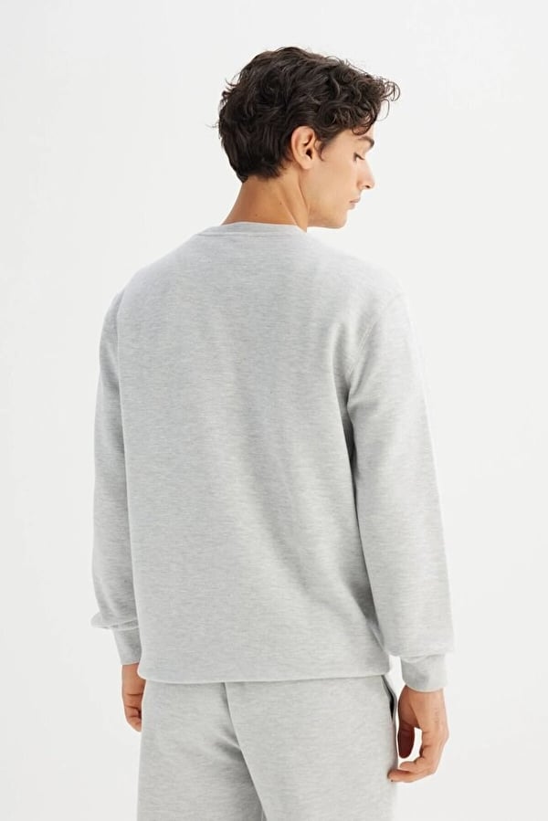 Lee Erkek Baskılı Sweatshirt Gri Erkek Sweatshirt