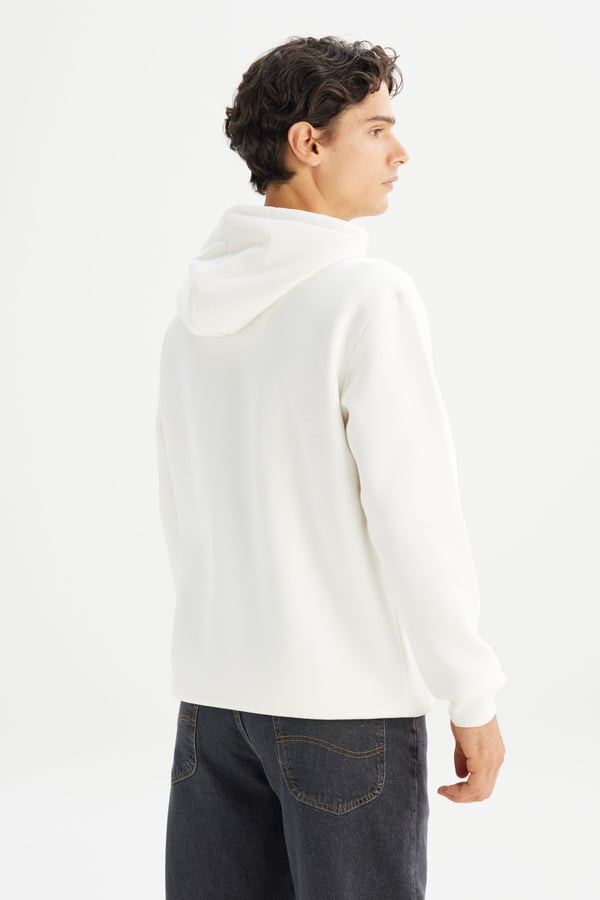 Lee Erkek Mid Logo Hoodie Bej Erkek Sweatshirt