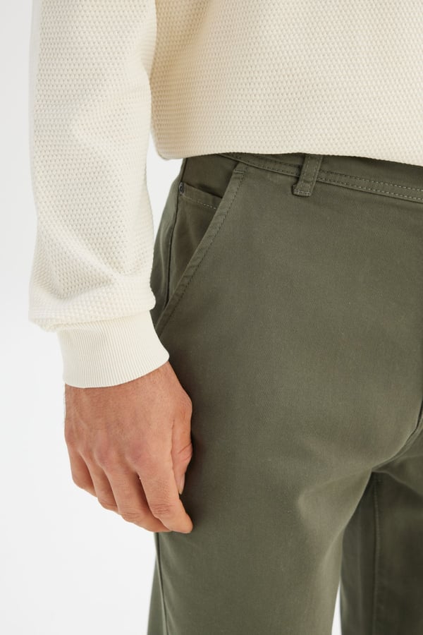 Lee Erkek ÖRME Chino Pantolon Haki Erkek Pantolon