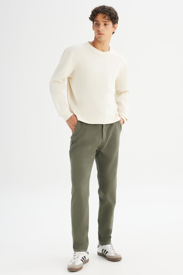 Lee Erkek ÖRME Chino Pantolon Haki Erkek Pantolon