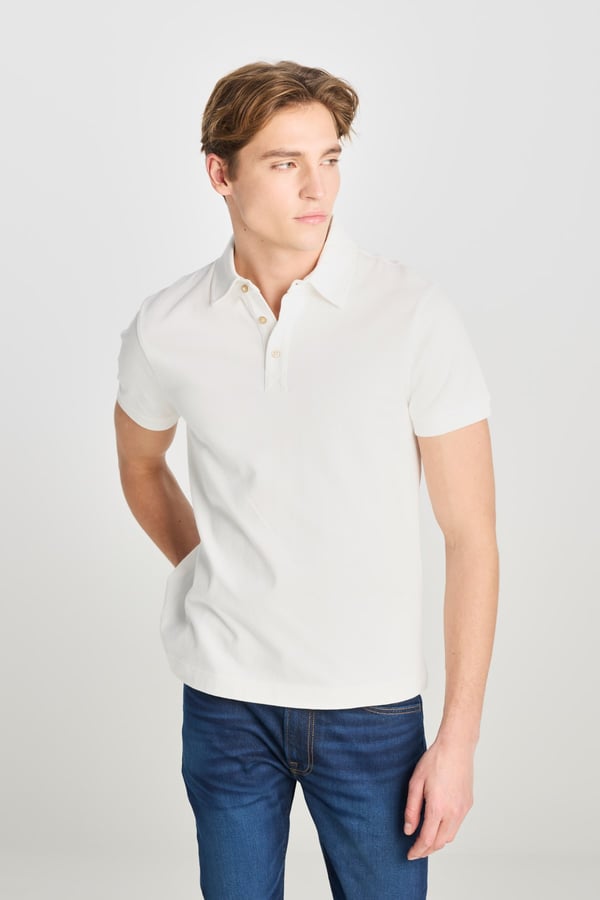 Lee Erkek Regular Fit Polo T-shirt Bej Erkek T-Shirt