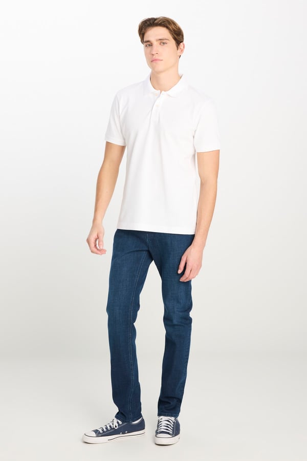 Lee Erkek Regular Fit Polo T-shirt Beyaz Erkek T-Shirt