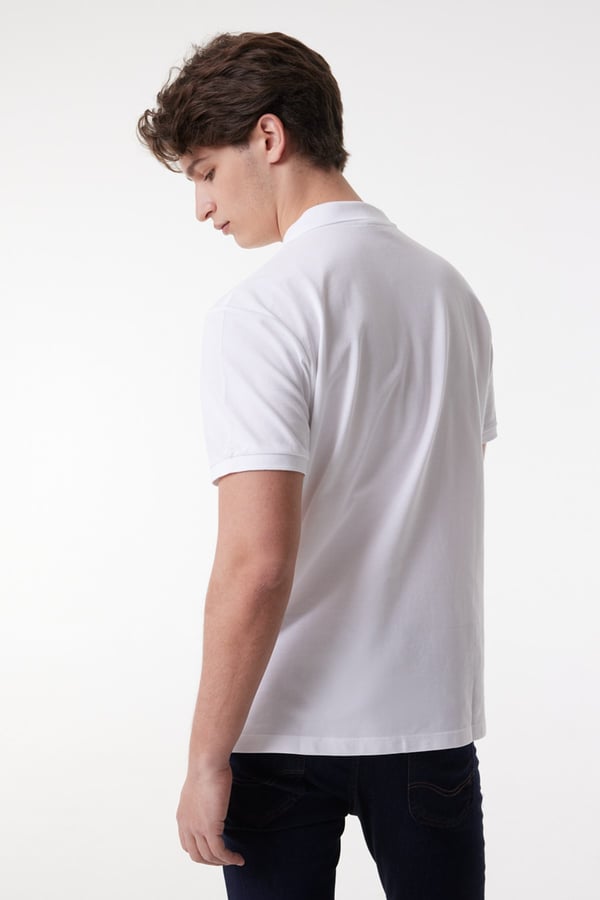 Lee Erkek Regular Fit Polo T-shirt Beyaz Erkek T-Shirt