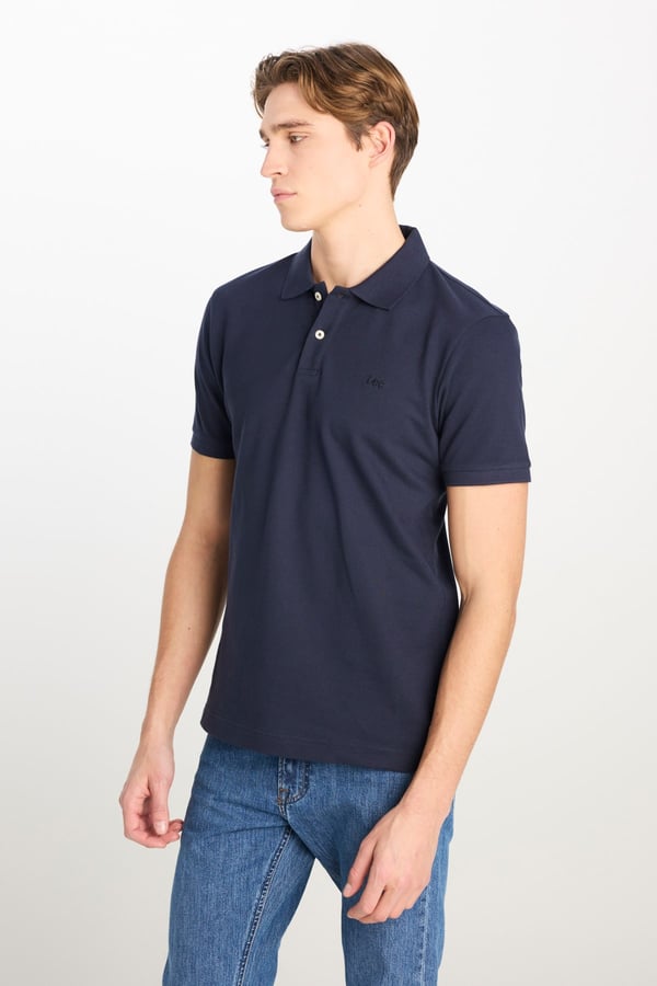 Lee Erkek Regular Fit Polo T-shirt Siyah Erkek T-Shirt