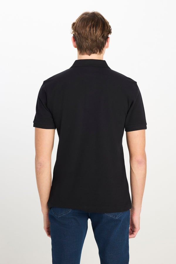Lee Erkek Regular Fit Polo T-shirt Siyah Erkek T-Shirt