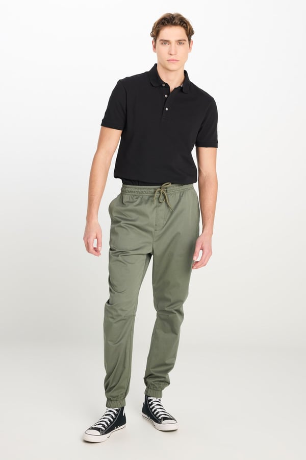 Lee Jogger Non Denim Pantolon Haki Erkek Pantolon