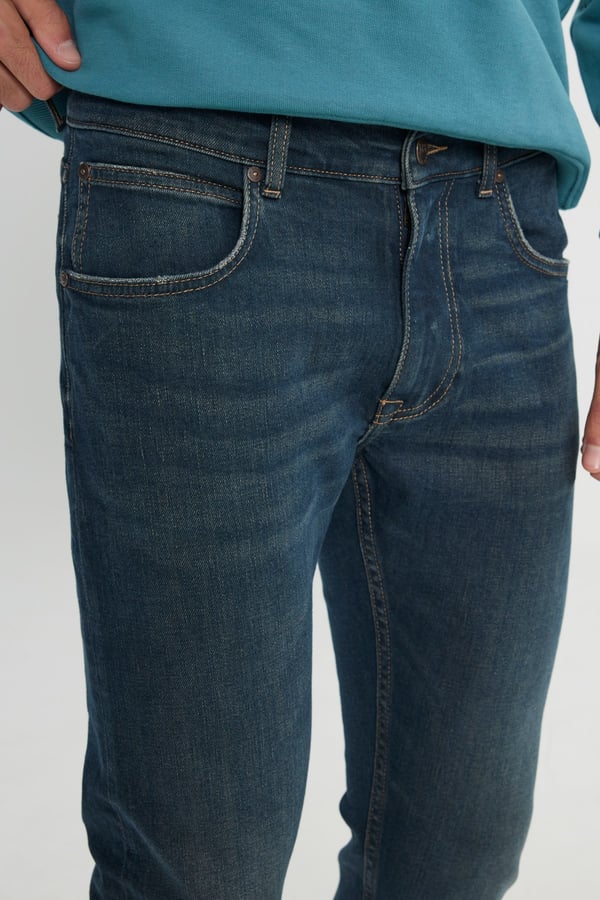 Lee Luke Denim Pantolon Petrol Erkek Kot Pantolon