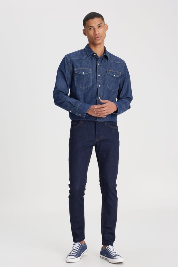 Lee Malone Jean  Pantolon Lacivert Erkek Kot Pantolon