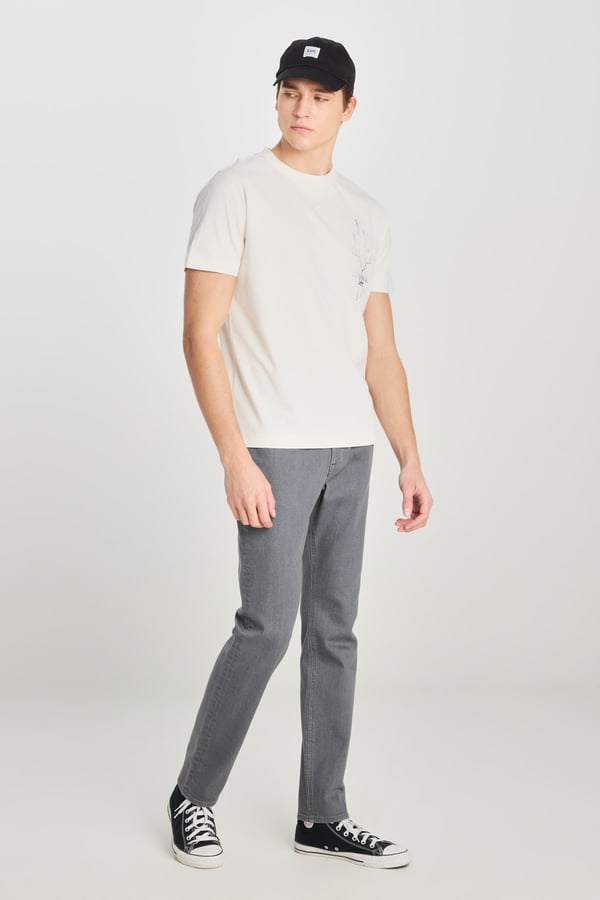 Lee Regular Fit Grafik Baskılı T-shirt Beyaz Erkek T-Shirt
