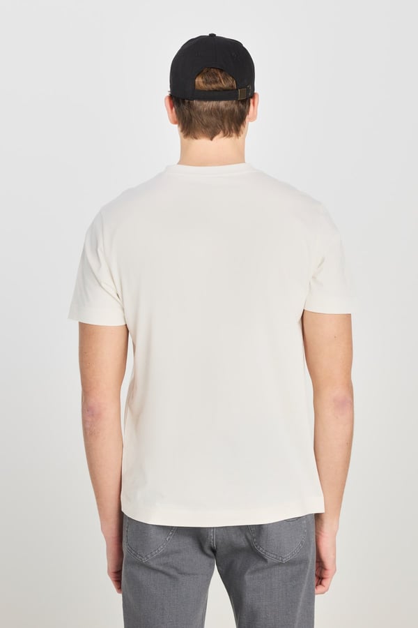 Lee Regular Fit Grafik Baskılı T-shirt Bej Erkek T-Shirt
