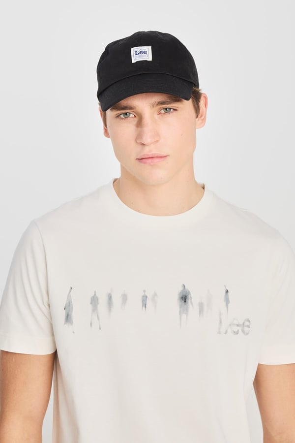 Lee Regular Fit Grafik Baskılı T-shirt Bej Erkek T-Shirt