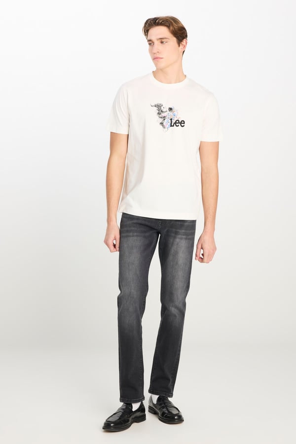 Lee Regular Fit Grafik Baskılı T-shirt Beyaz Erkek T-Shirt