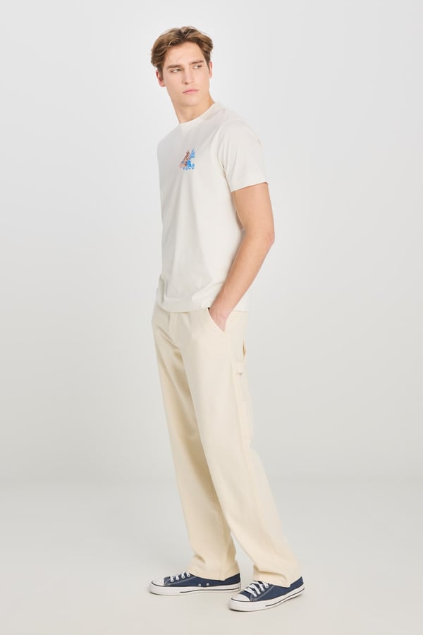 Lee Regular Fit Grafik Baskılı T-shirt Beyaz Erkek T-Shirt