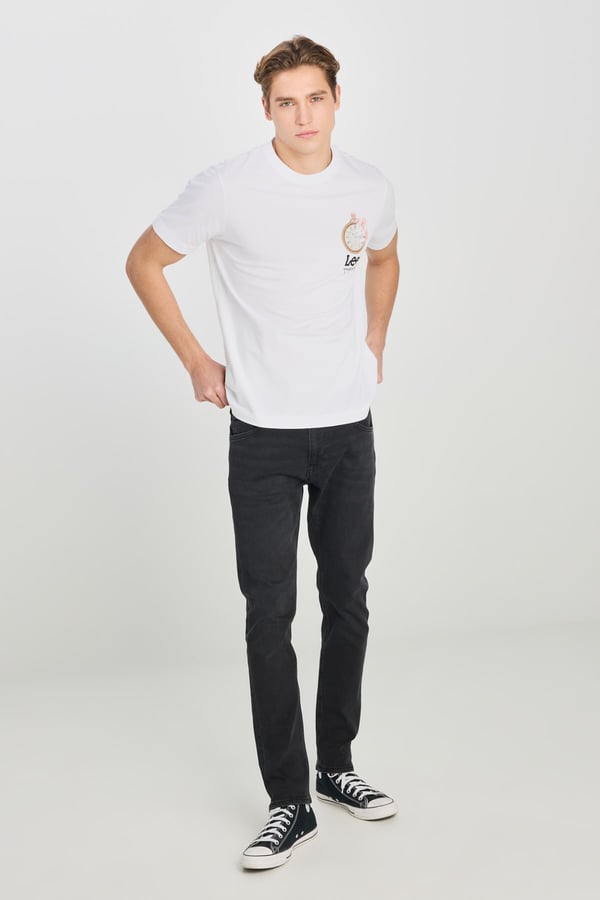 Lee Regular Fit Grafik Baskılı T-shirt Beyaz Erkek T-Shirt
