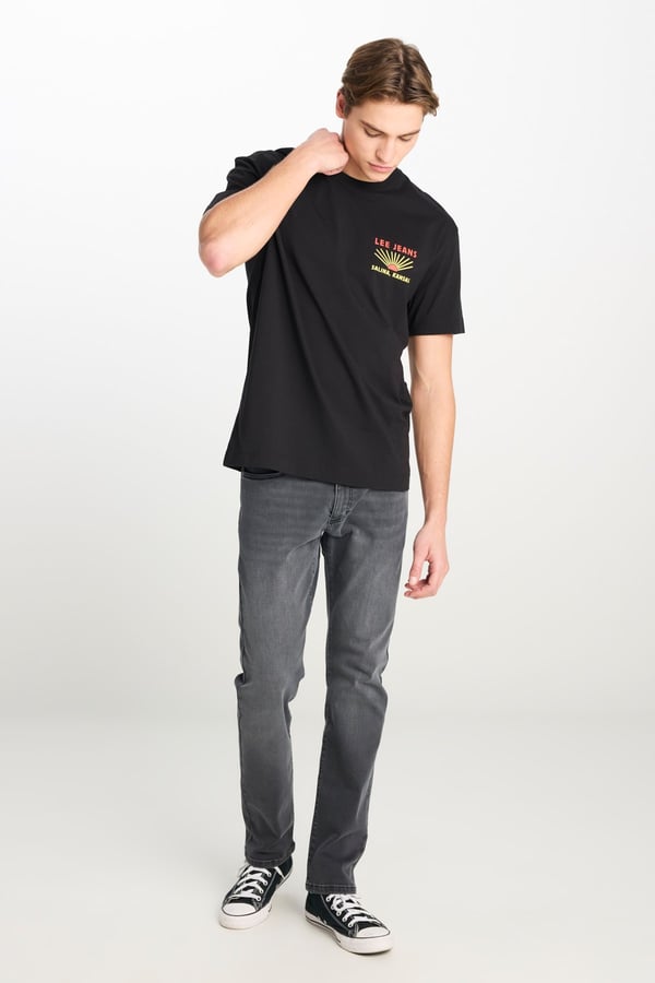 Lee Relaxed Fit Grafik Baskılı T-shirt Siyah Erkek T-Shirt