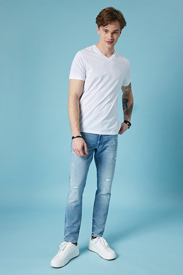 Loft LF 2029279 M TSS Beyaz Erkek T-Shirt