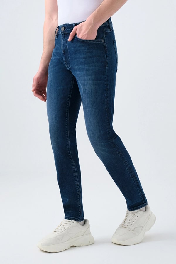 Loft LF 2035686 RICARDO MARTIN LIGHT BLUE BLACK WASH M PNT Denim Erkek Kot Pantolon