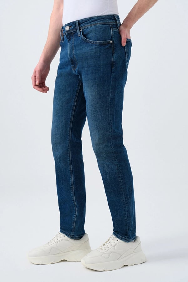 Loft LF 2035687  LUKAS DARK WASH M PNT Denim Erkek Kot Pantolon