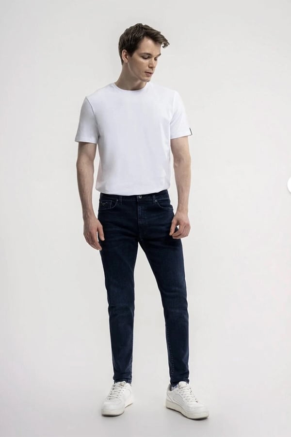 Loft LF 2035717  MARTIN DARK BLUE BLACK WASH M PNT Denim Erkek Kot Pantolon