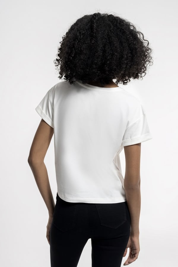 Loft LF 2035741 W TSS Beyaz Kadın T-Shirt