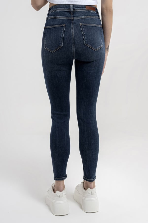 Loft LF 2036025 NATALIE CINDY NIGHT BLUE WASH W PNT Lacivert Kadın Kot Pantolon