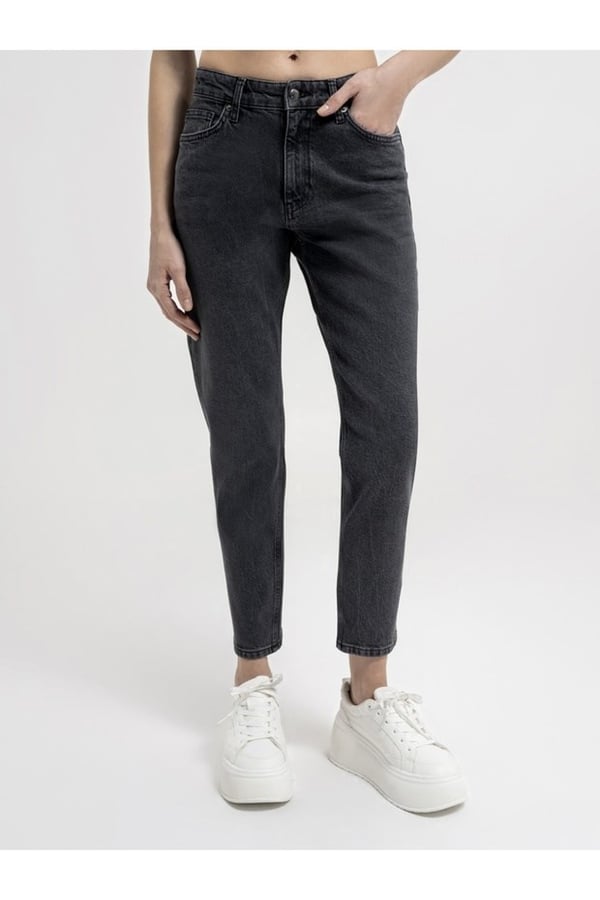 Loft LF 2036159 MOM JANE ANTRA WASH W PNT Antrasit Kadın Kot Pantolon