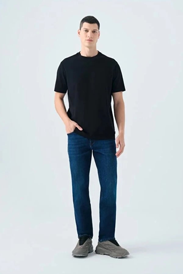 Loft LF 2037014 ELTON LUKAS BLUE NIGHT WASH M PNT Lacivert Erkek Kot Pantolon