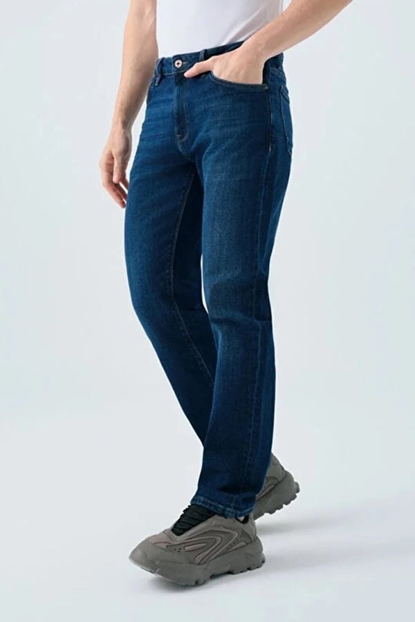 Loft LF 2037014 ELTON LUKAS BLUE NIGHT WASH M PNT Lacivert Erkek Kot Pantolon