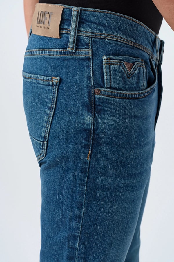 Loft LF 2037020 RICARDO DANTE GREEN WASH M PNT Denim Erkek Kot Pantolon