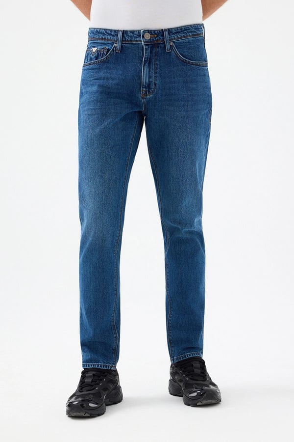 Loft LF 2037030  GABRIEL MID WASH M PNT Lacivert Erkek Kot Pantolon
