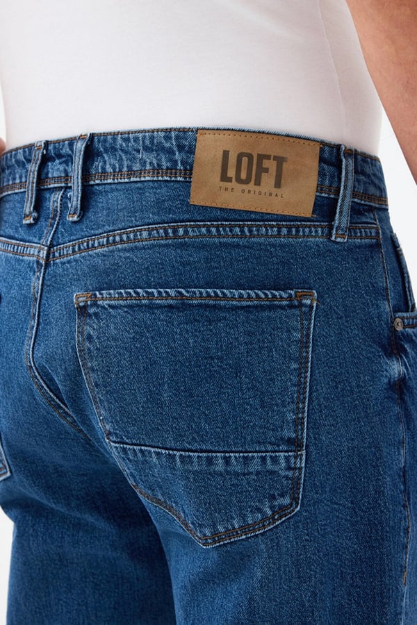 Loft LF 2037030  GABRIEL MID WASH M PNT Lacivert Erkek Kot Pantolon