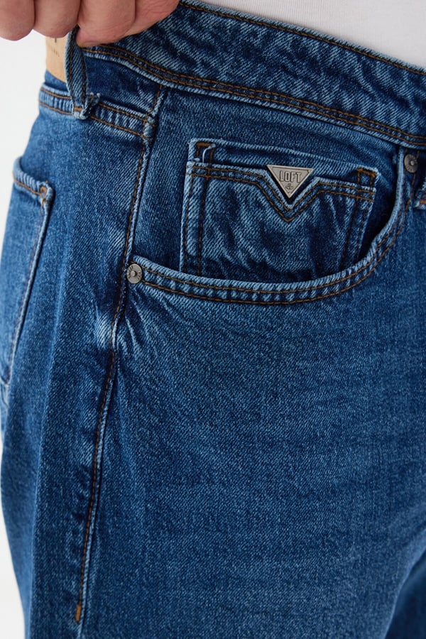 Loft LF 2037030  GABRIEL MID WASH M PNT Lacivert Erkek Kot Pantolon