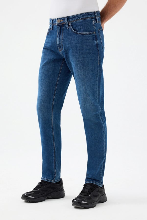 Loft LF 2037030  GABRIEL MID WASH M PNT Lacivert Erkek Kot Pantolon
