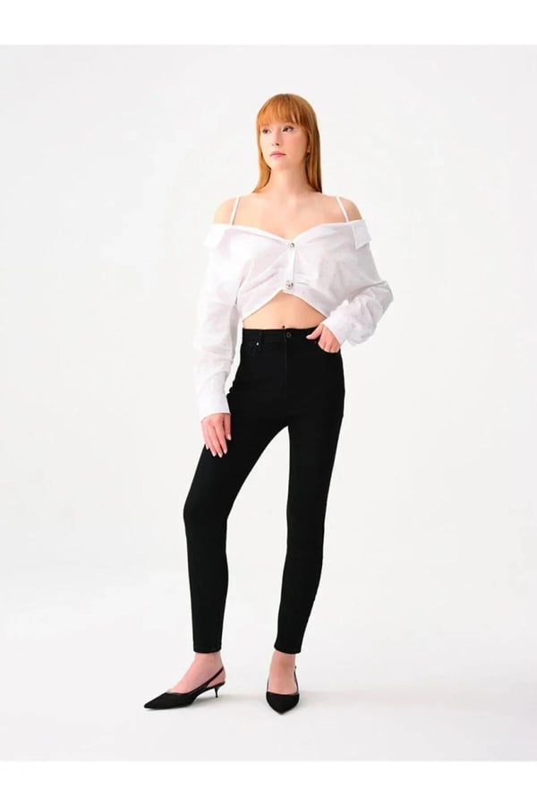 Loft LF 2037054 NATALIE MINAEL BLACK WASH W PNT Siyah Kadın Kot Pantolon