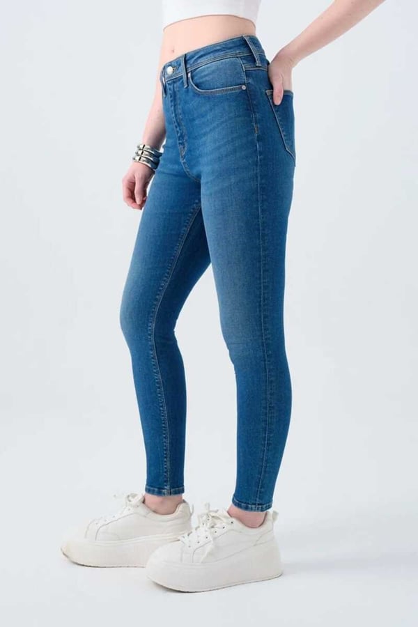 Loft LF 2037057 NATALIE MINAEL MID BLUE WASH W PNT Denim Kadın Kot Pantolon