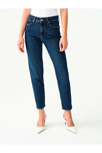 Loft LF 2037059 ELENA EMILY DARK BLUE WASH W PNT Lacivert Kadın Kot Pantolon