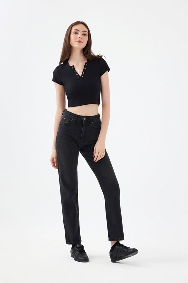 Loft LF 2037062 COMFORT STRAIGHT CARMEN ANTRA WASH W PNT Antrasit Kadın Kot Pantolon