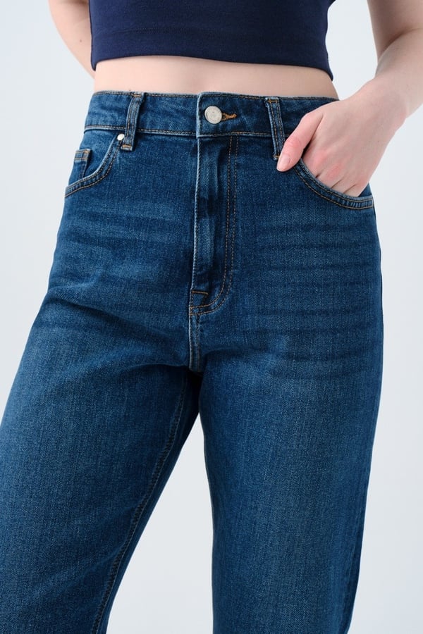 Loft LF 2037064 COMFORT STRAIGHT CARMEN MID WASH W PNT Denim Kadın Kot Pantolon