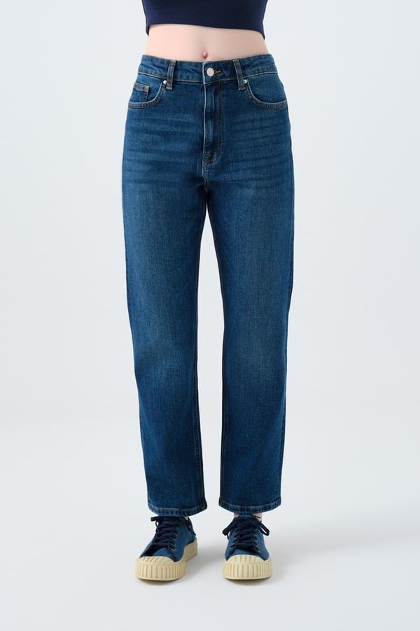 Loft LF 2037064 COMFORT STRAIGHT CARMEN MID WASH W PNT Denim Kadın Kot Pantolon