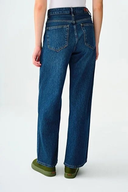 Loft LF 2037068 WIDE LEG NORA MID BLUE WASH W PNT Mavi Kadın Kot Pantolon