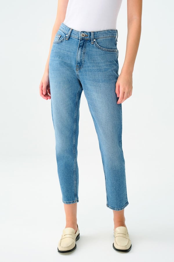Loft LF 2037084 MOM STELLA MID BLUE WASH W PNT Denim Kadın Kot Pantolon