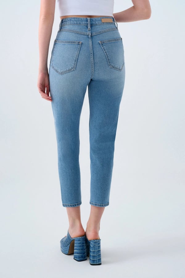 Loft LF 2038773 MOM STELLA LIGHT BLUE WASH W PNT Mavi Kadın Kot Pantolon