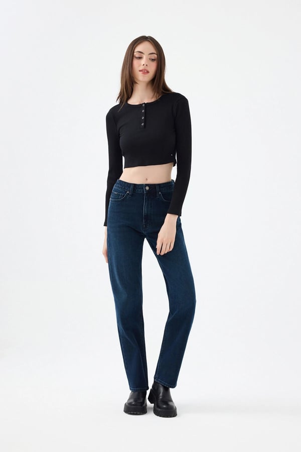 Loft LF 2040790 W TSL Siyah Kadın T-Shirt