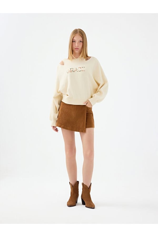 Loft LF 2041043 W SWS Bej Kadın Sweatshirt
