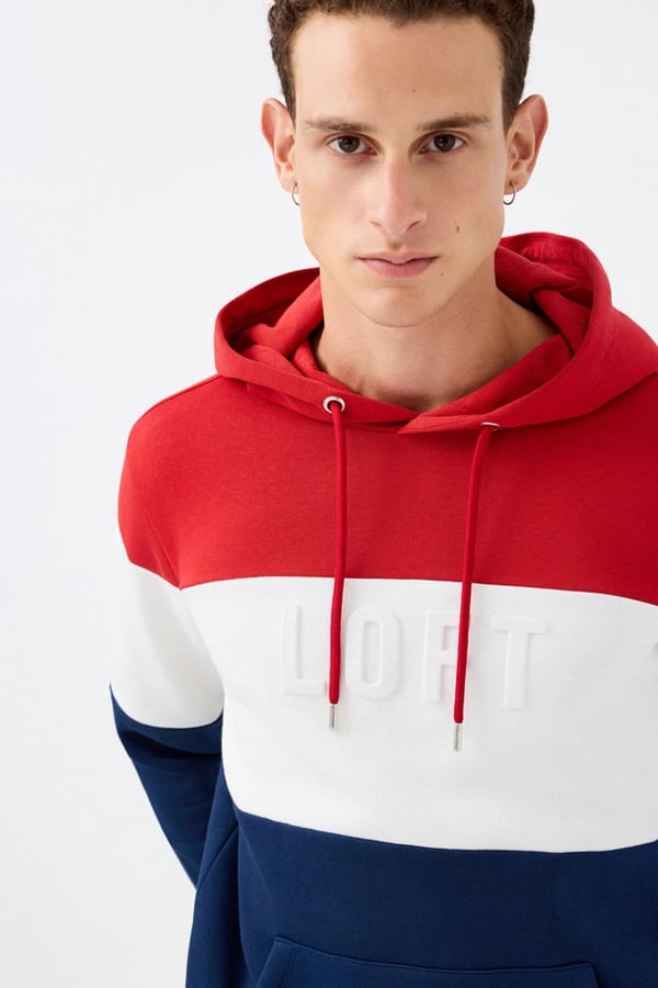 Loft LF 2041593 M SWS Kırmızı Erkek Sweatshirt