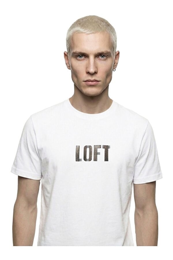 Loft LF 2042338 M TSS Beyaz Erkek T-Shirt