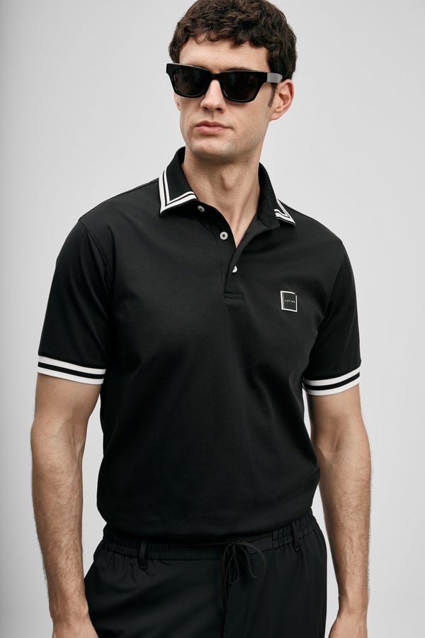 Lufian COLE Siyah Erkek T-Shirt