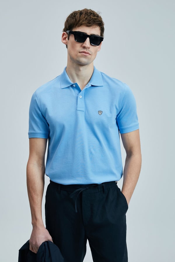 Lufian LAON Mavi Erkek T-Shirt